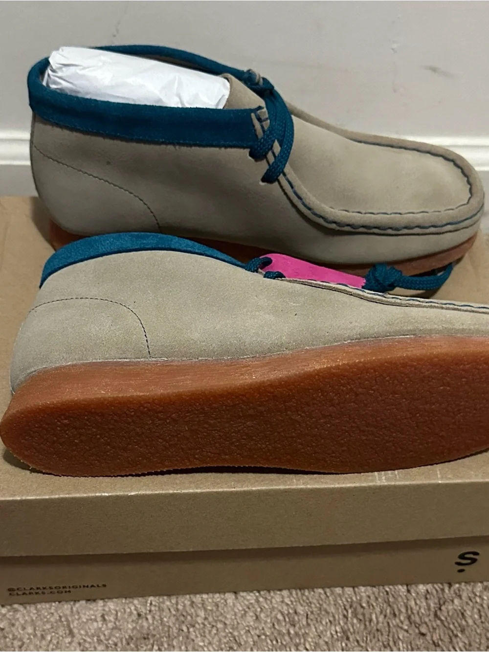 Clarks Kids Sand Combi Wallabee Boot - Sand combo / Sable Compose